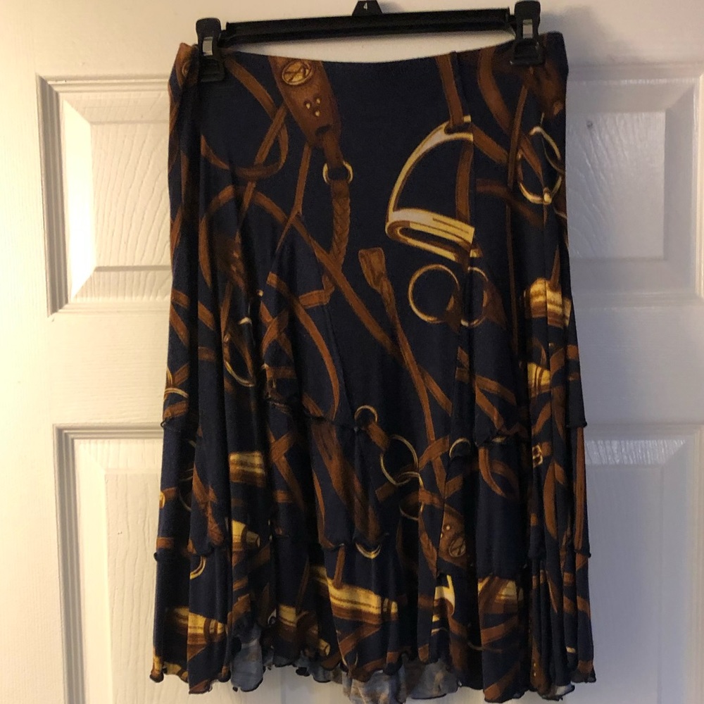 Flared ruffle skirt